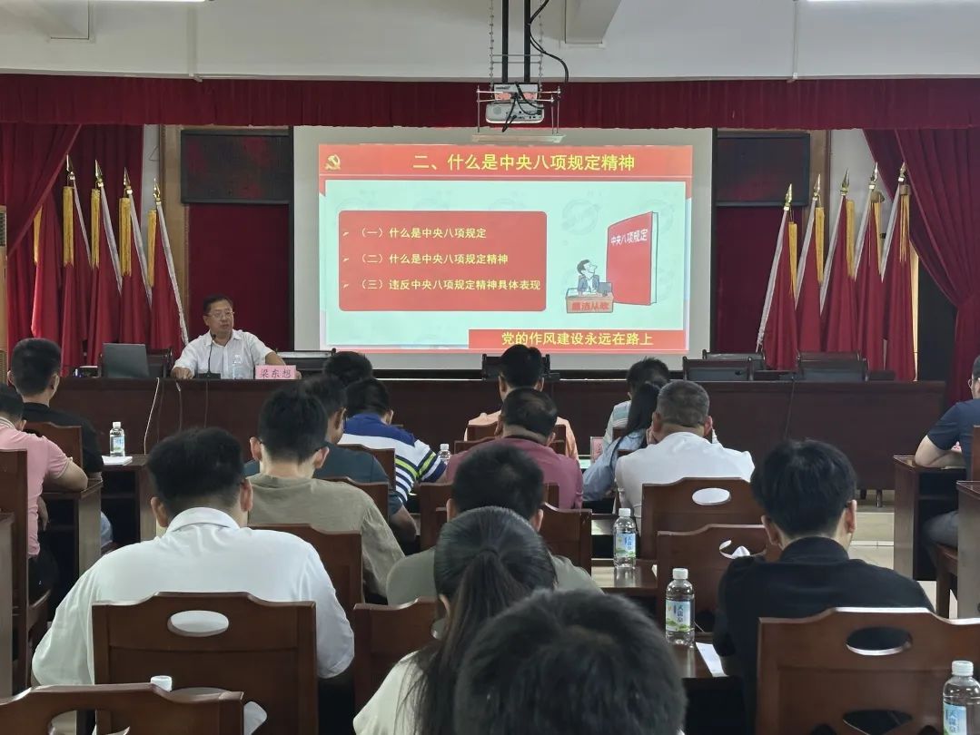 大沙鎮舉辦深入貫徹中央八項規定精神學習教育專題宣講會暨年輕干部學習教育示范班